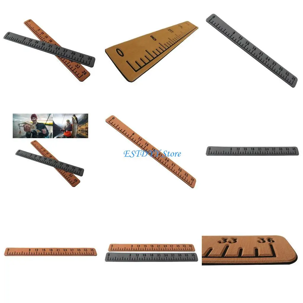 

G6DE Fish Ruler with Self-Adhesive Backing Foams Fish Measuring Ruler Fish Measurement Tape Sticker Tool for Fish Boats