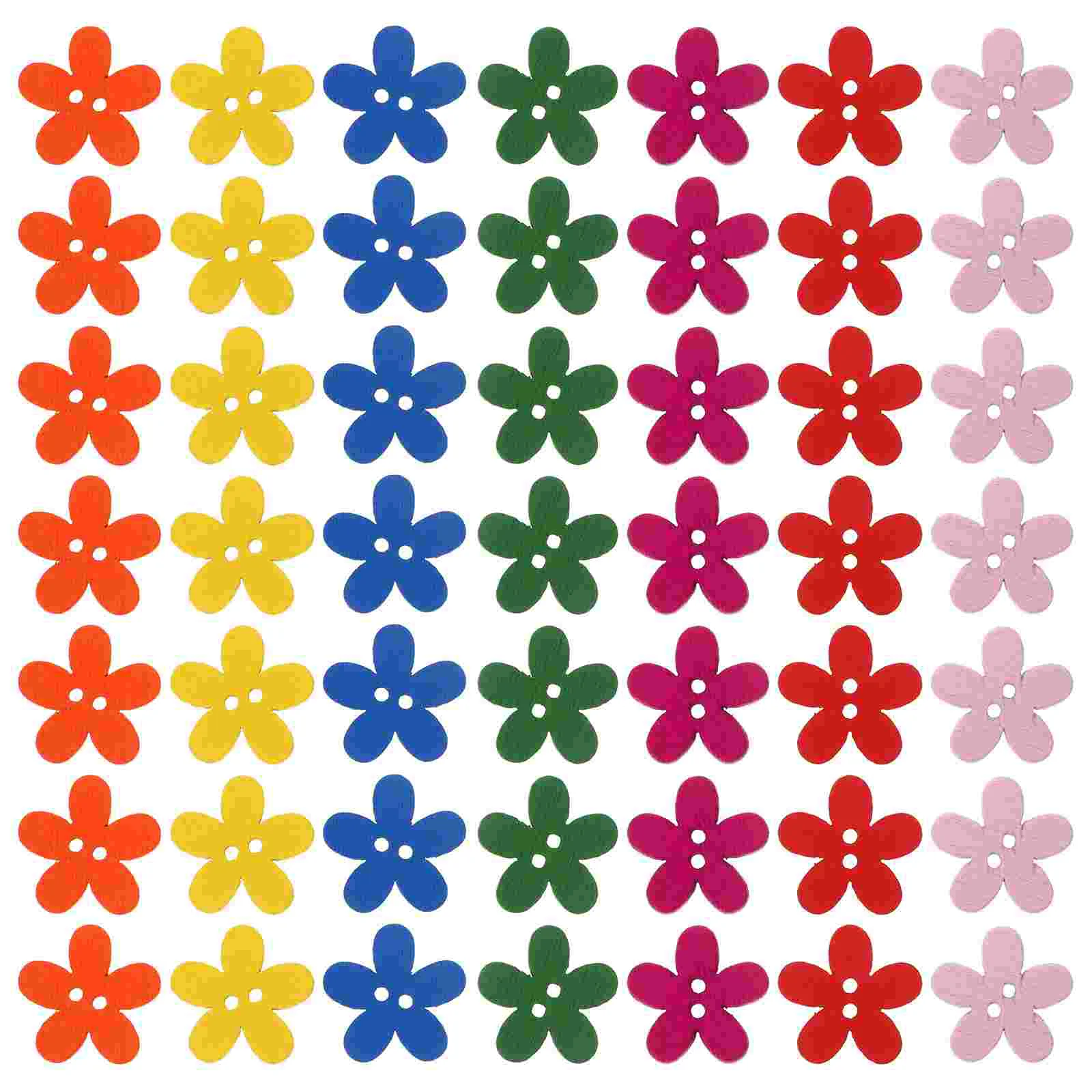 

100 Pcs Decorative Buttons for Crafts Wooden Plum Embellishments Flower Shape Scarpbook Scrapbook