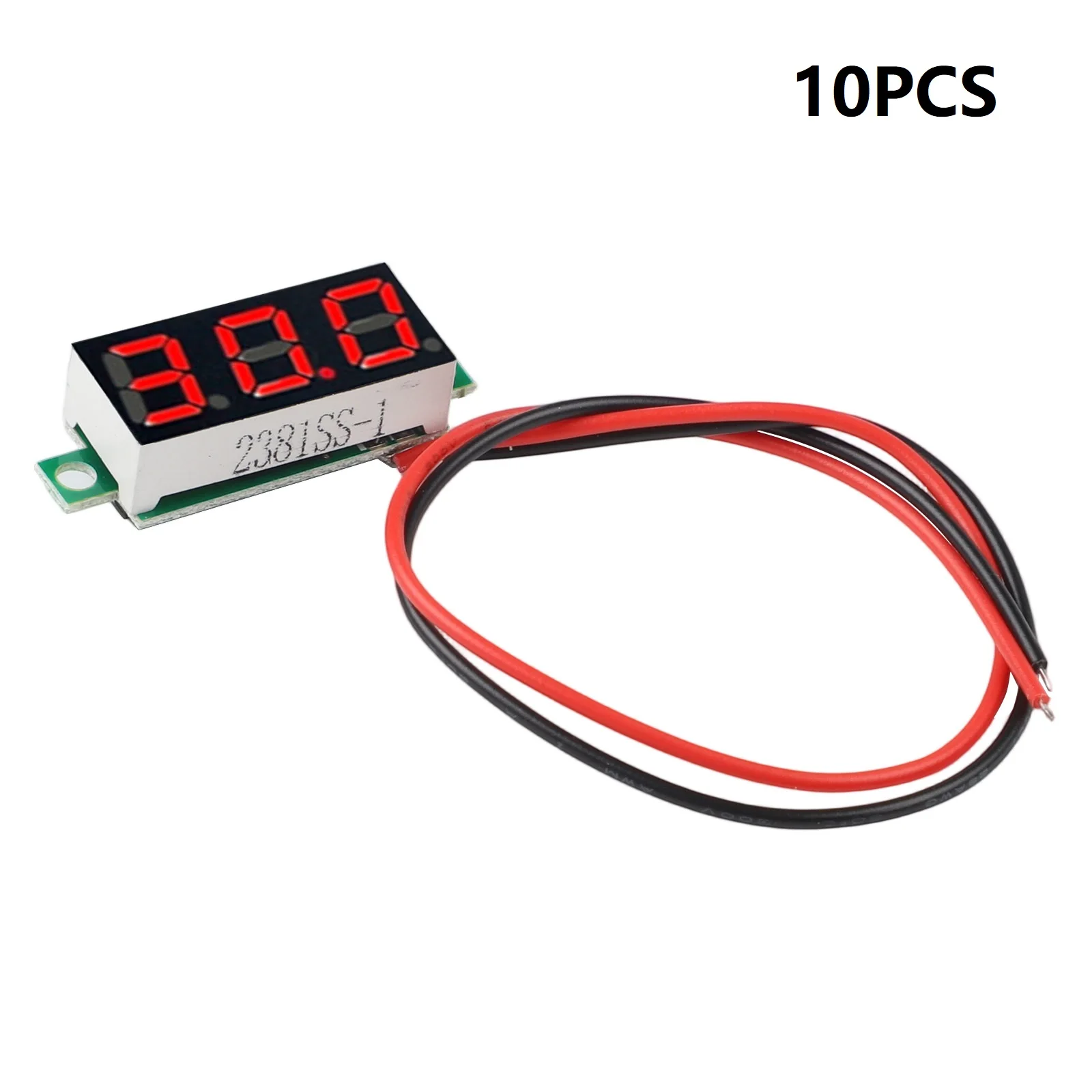 Two-wire Voltmeter LED Digital Voltmeter For Vehicle Dashboard Installation Red Voltmeter 0.28-inch LED Display