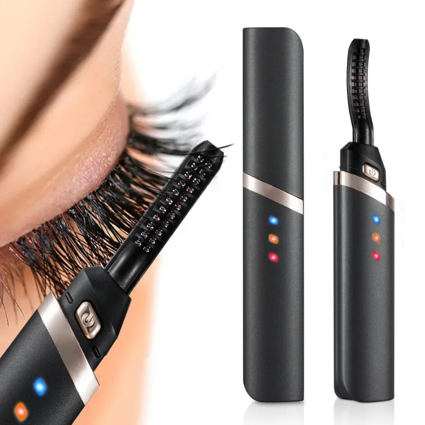 

Mini USB Rechargeable Eyelash Curler Lash Care 3 Temperature Settings Electric Heated Eyelash Curler