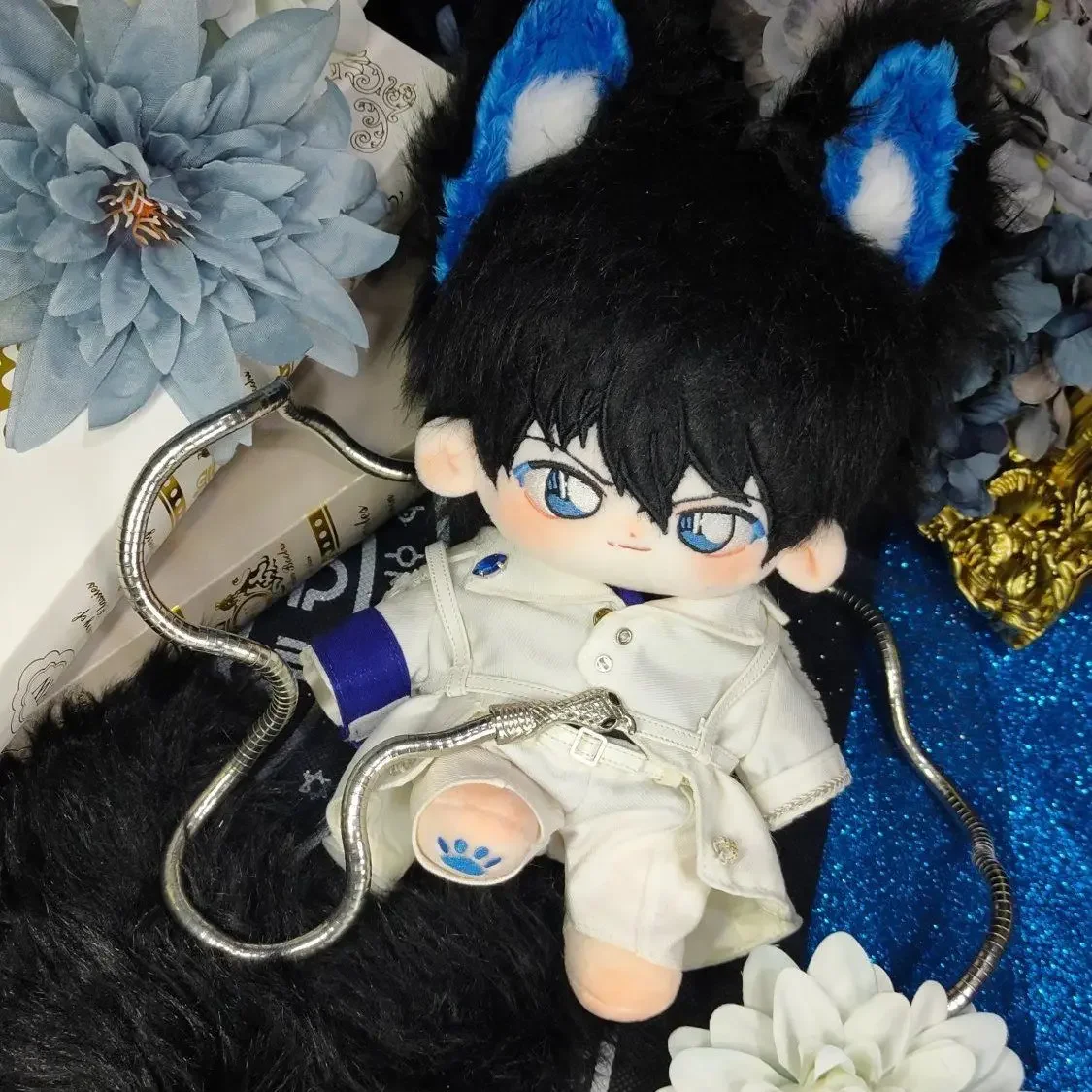 Genuine Original 20cm Cotton Dress Up Doll COS Anime Conan Kaitou Kiddo Handsome Cartoon Toys Children Adults Collectible Gifts