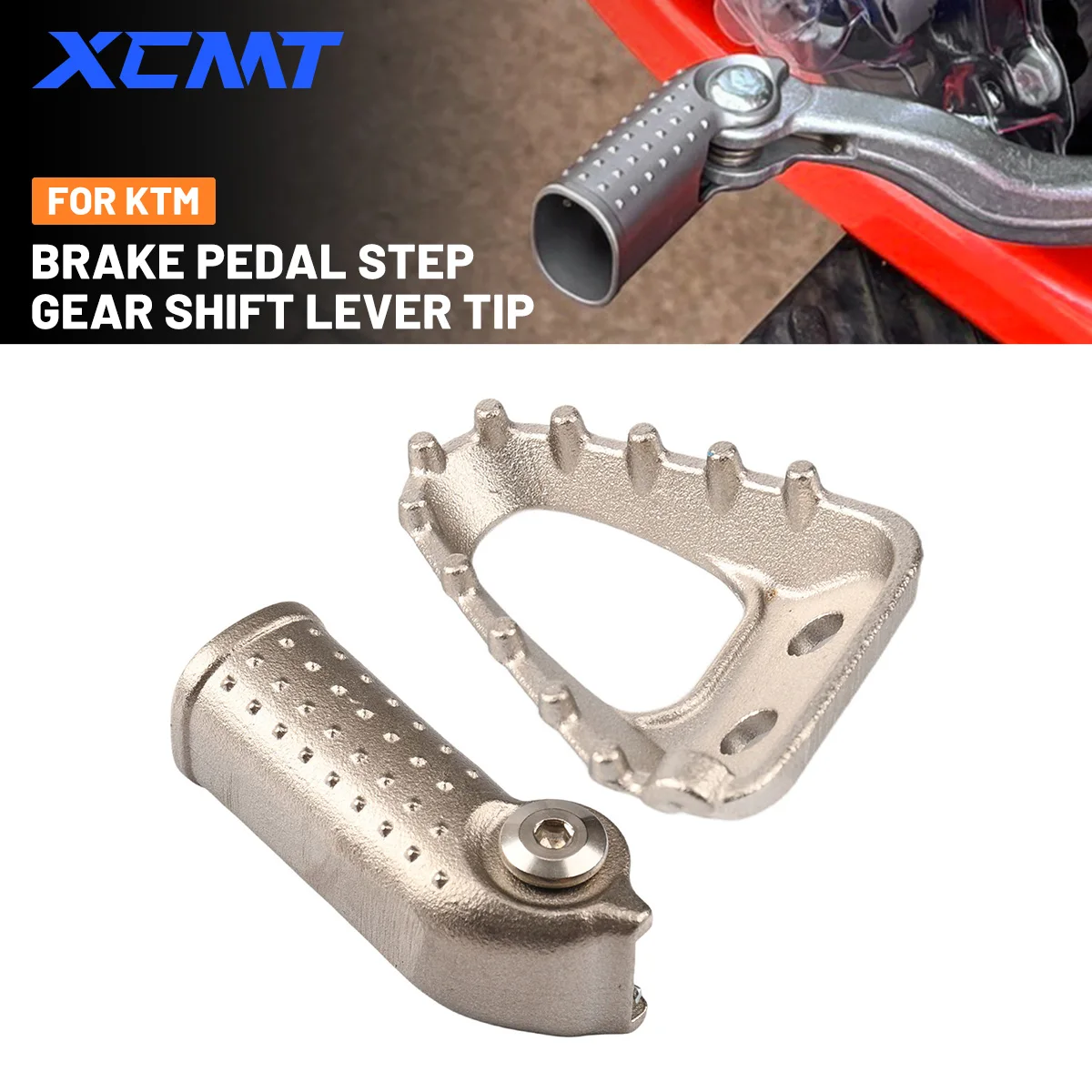 For KTM EXC 300 2017-2025 EXC250 EXCF 350 EXC 450 SX125 SXF 250 SXF450 XCW 300 Stainless Steel Brake Pedal Plate Shift Lever Tip