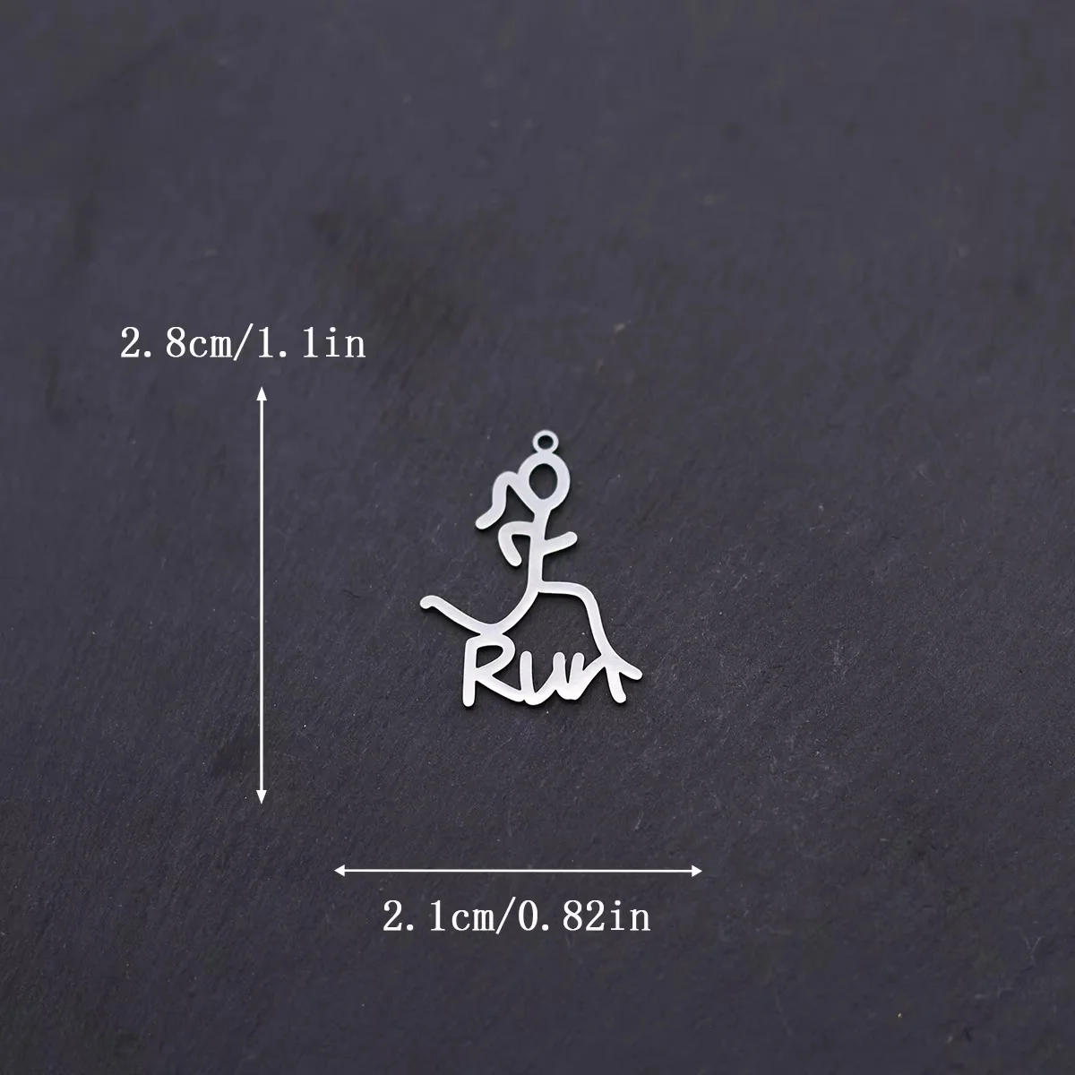 3pcs Runner Girl Charms Stainless Steel Sport Run Letter Pendant for DIY Jewelry Making Necklace Earrings Findings Wholesale