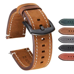 High Quality Genuine Leather Watchbands 18mm 20mm 22mm 24mm Retro Quick Release Leather Watch Band Watch Strap Bracelets