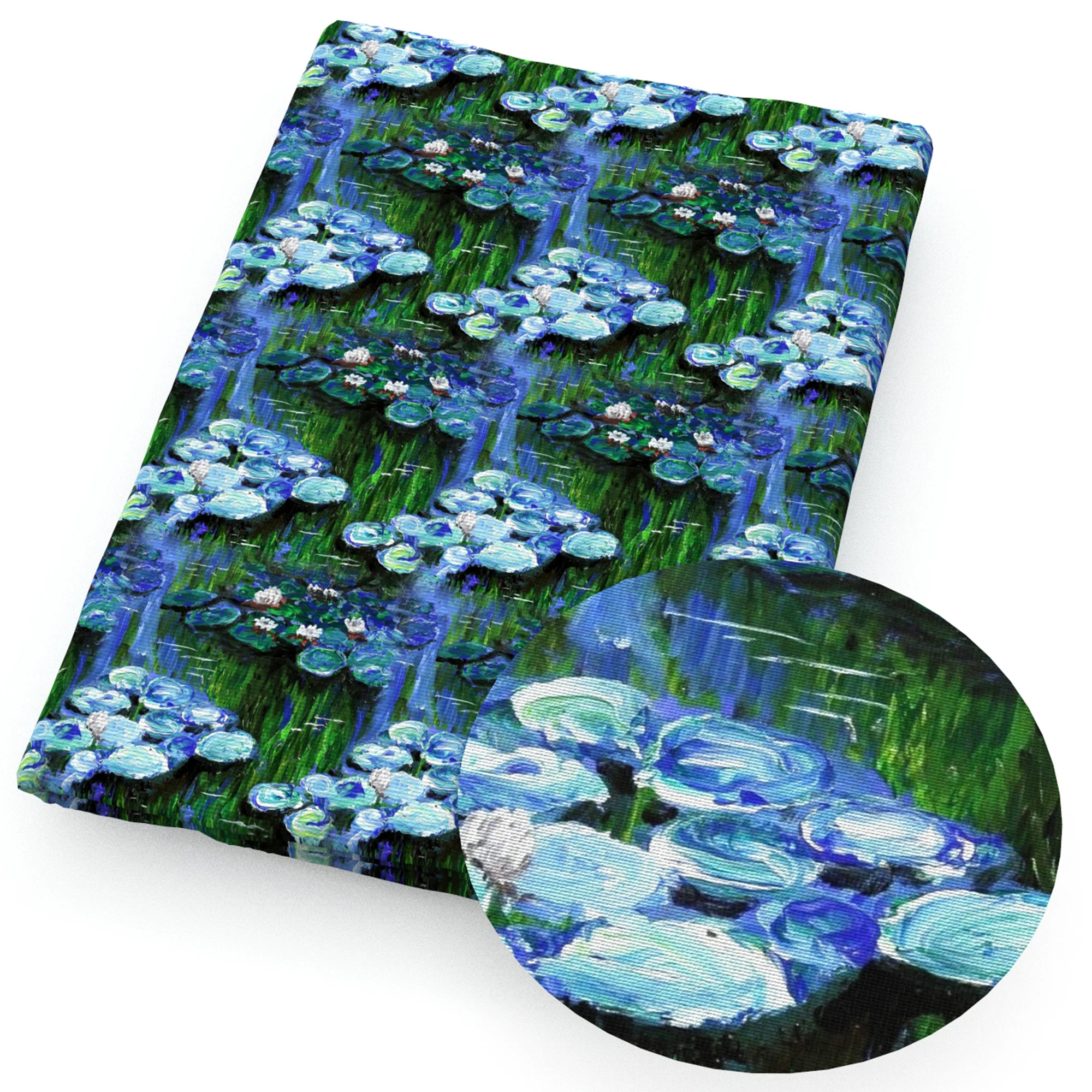 50*145cm Oil Painting Series Printed Polyester Cotton Fabric/Pure Cotton Fabric Handmade Patchwork TableCloth Background cloth