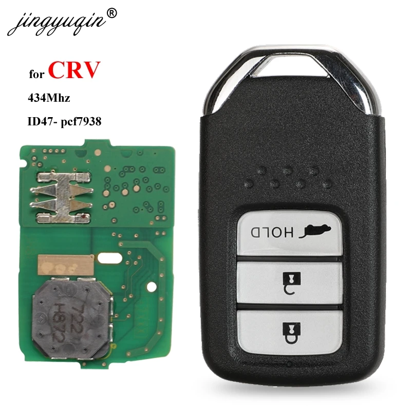 jingyuqin for Honda 2015-2017 CRV 3 Button Keyless Entry 434 Mhz ID47 pcf7938 Chip 72147-TOA-H31 Remote Smart Key