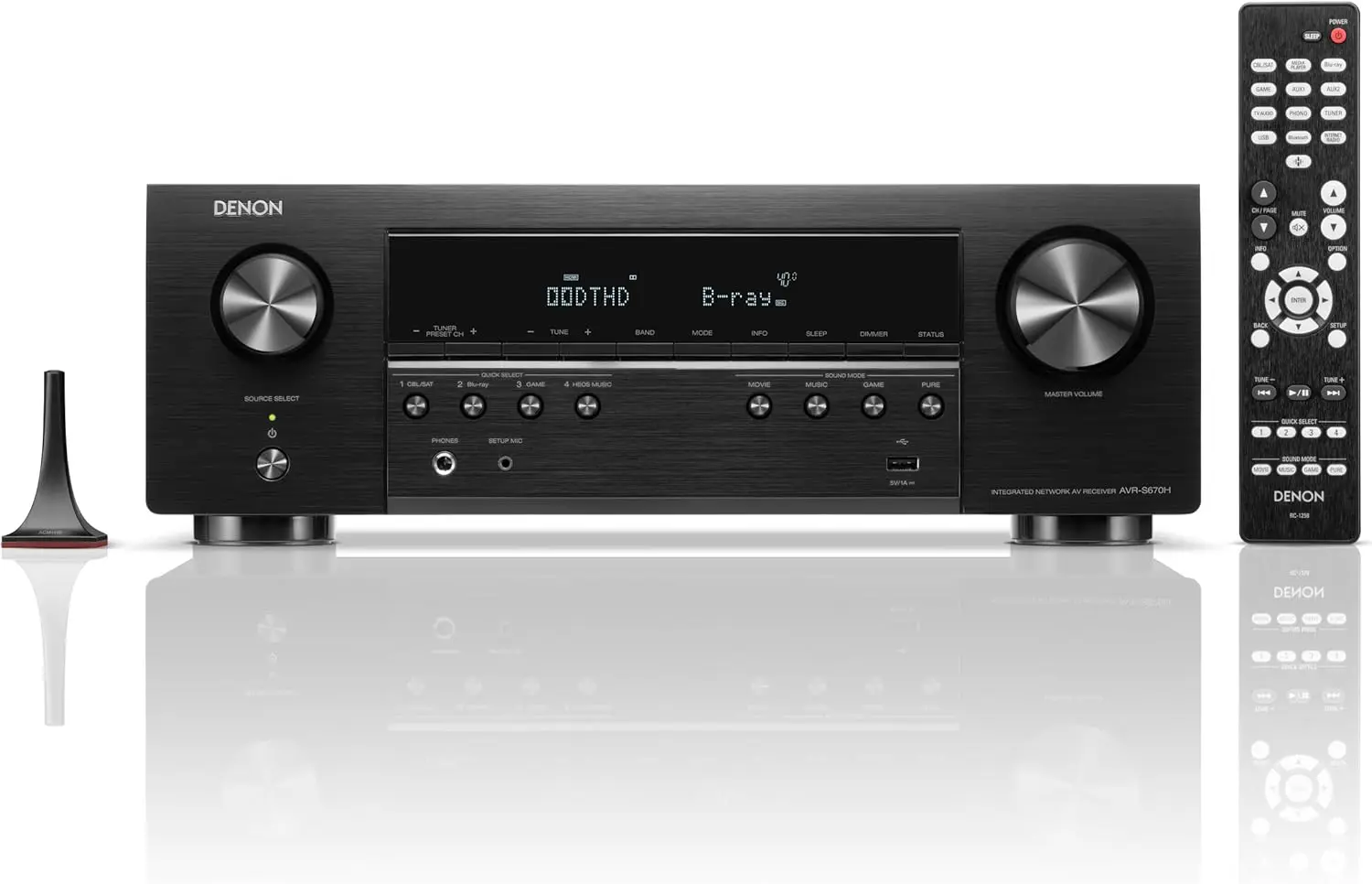 

AVR-S670H 5.2 Ch Home Theater Receiver, 8K UHD HDMI Receiver (75W x 5), Streaming via Built-in HEOS Bluetooth & Wi-Fi, Dolby Tru