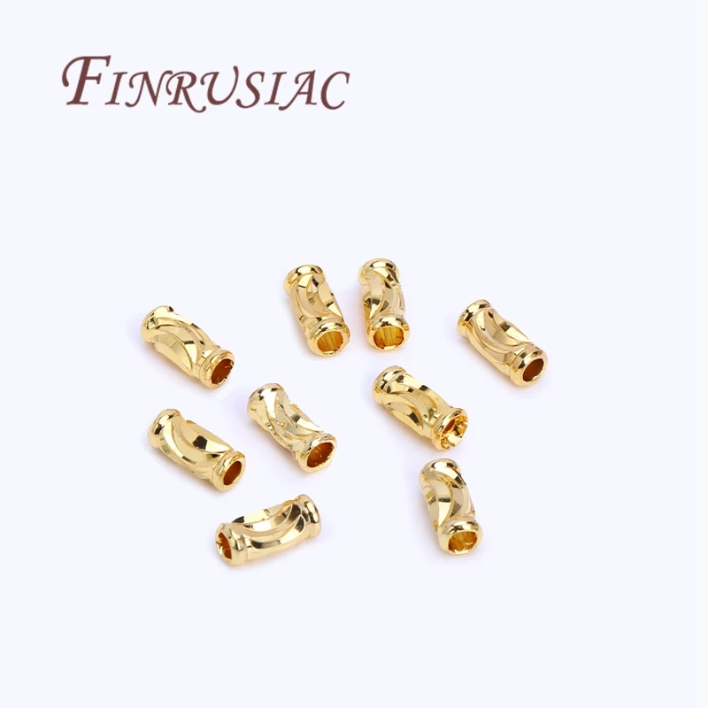Spacer Beads 18K Real Gold Plated Separator For Beads DIY Bracelets Accessories Bead For Needlework Necklaces Jewelry Findings image 2