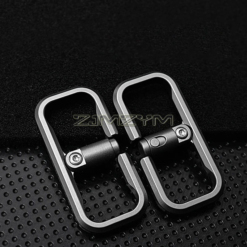 Titanium EDC Keychain Quick Release Carabiner Key Ring Heavy Duty Keychain, EDC Caribiner for Outdoor Camping