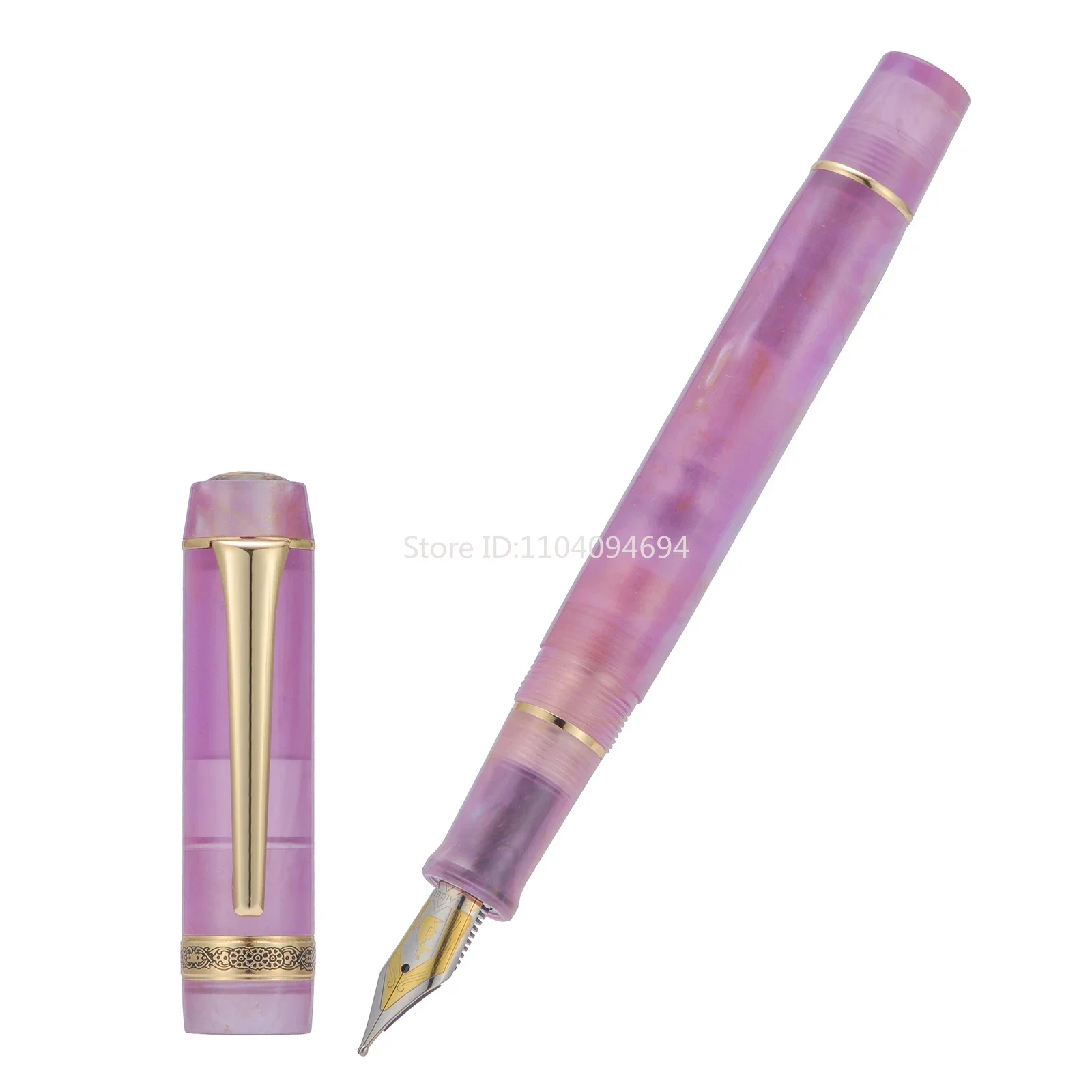 Kaigelu 316A Celluloid Light Piurple Fountain Pen, Iridium EF/F/M Nib Beautiful Feather Pen Writing Office Business School Gift