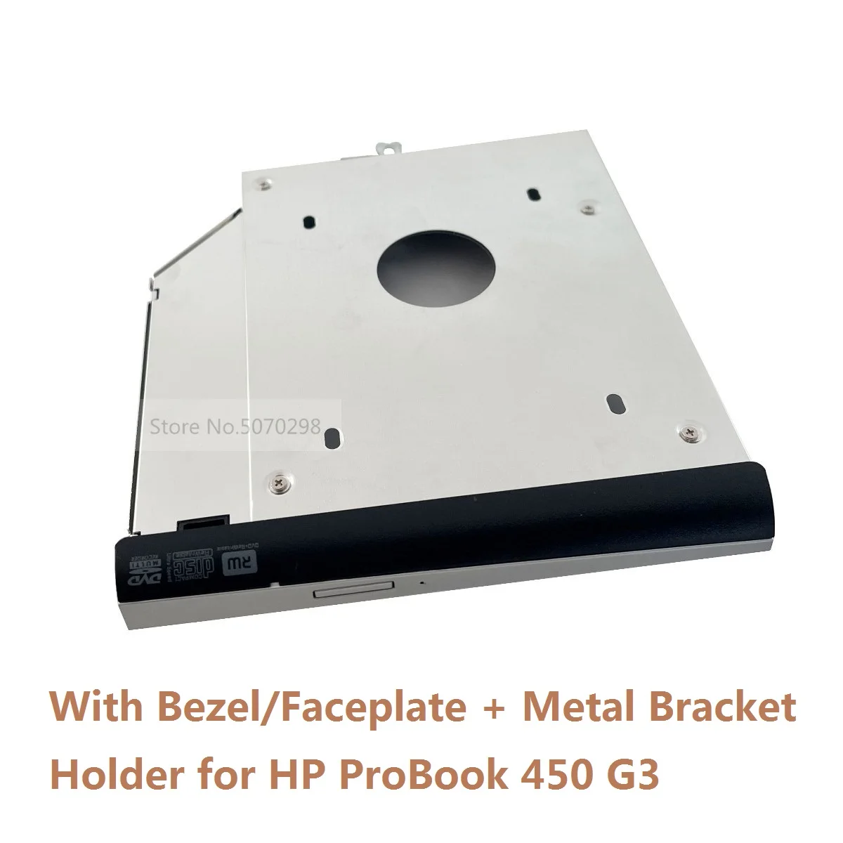 Penutup Depan Bezel Faceplate 2nd 3.0 2.5 "Hard Drive HDD SSD Braket Bingkai Caddy Optik untuk HP ProBook 450 G3 (Tidak Cocok dengan G1 G2)