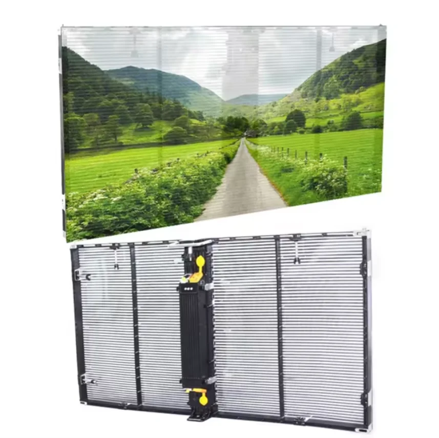 P3.91-7.81 Window Led Display Super Slim Hd Transparent Advertising Led Display Led Screen Glass Wall for Advertising