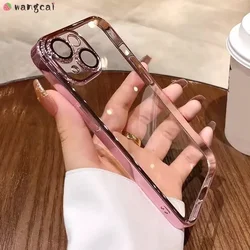 For Motorola Moto E22 E22i E20 E13 E7 Plus Power E6s Edge 30 Phone Case Plating Shiny Shining Simple Transparent Soft Cover