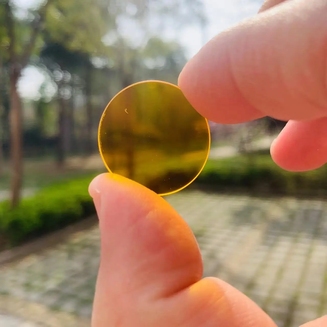 3 Tổng Tròn Đường Kính 25Mm Và 1.5Mm Dày 535nm Hồng Ngoại Qua Màu Cam Kính Cường Lực CB535