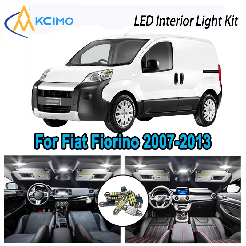 

Premium Bright LED Interior Light Kit for Fiat Fiorino 2007-2013 2008 2009 2010 Dome Map Trunk Car Lamps with Canbus No Error