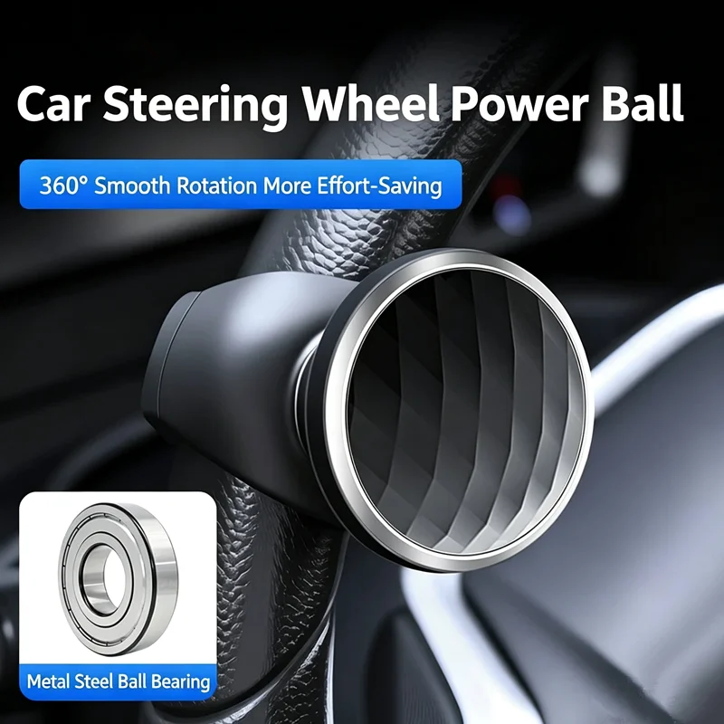 Car Turning Steering Wheel Booster Ball Spinner Knob Auto Steering Wheel Power Steering Ball For Car Truck Mower Forklift