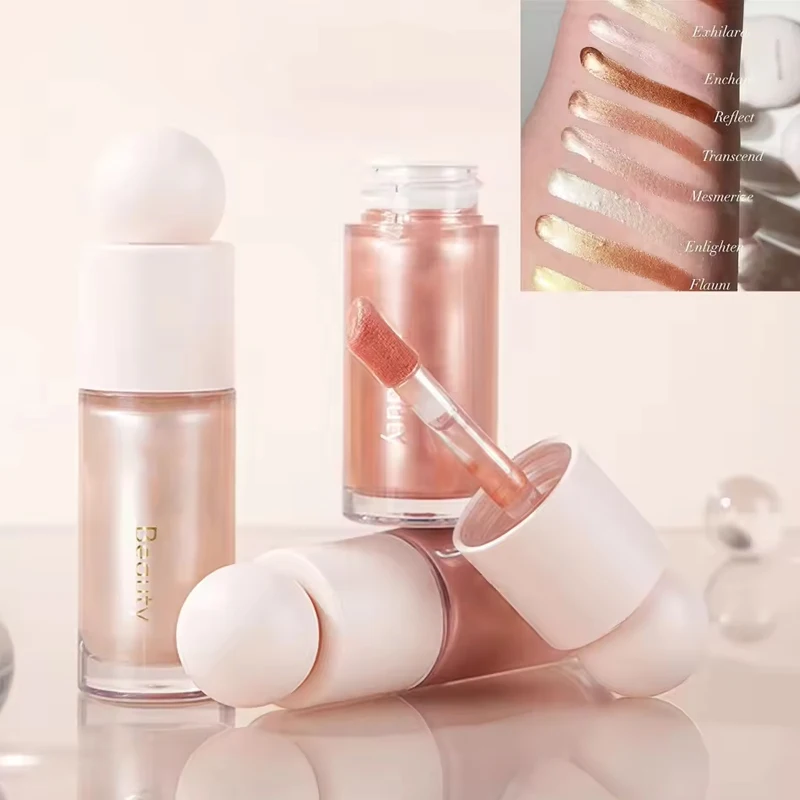 أزياء الساخن السائل أحمر الخدود تمييز كونتور عالية لامعة إنهاء لومينيزر ماكياج جل الوجه الجسم سطع بريق الكونتور الطبيعي #1