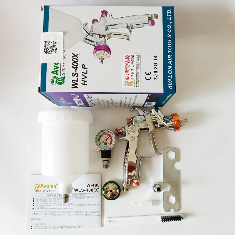 Avalon-pistola profesional HVLP Spay, aerógrafo de gravedad con boquilla de 1,4mm para Pintura de coches, 400X, tapa doble superior