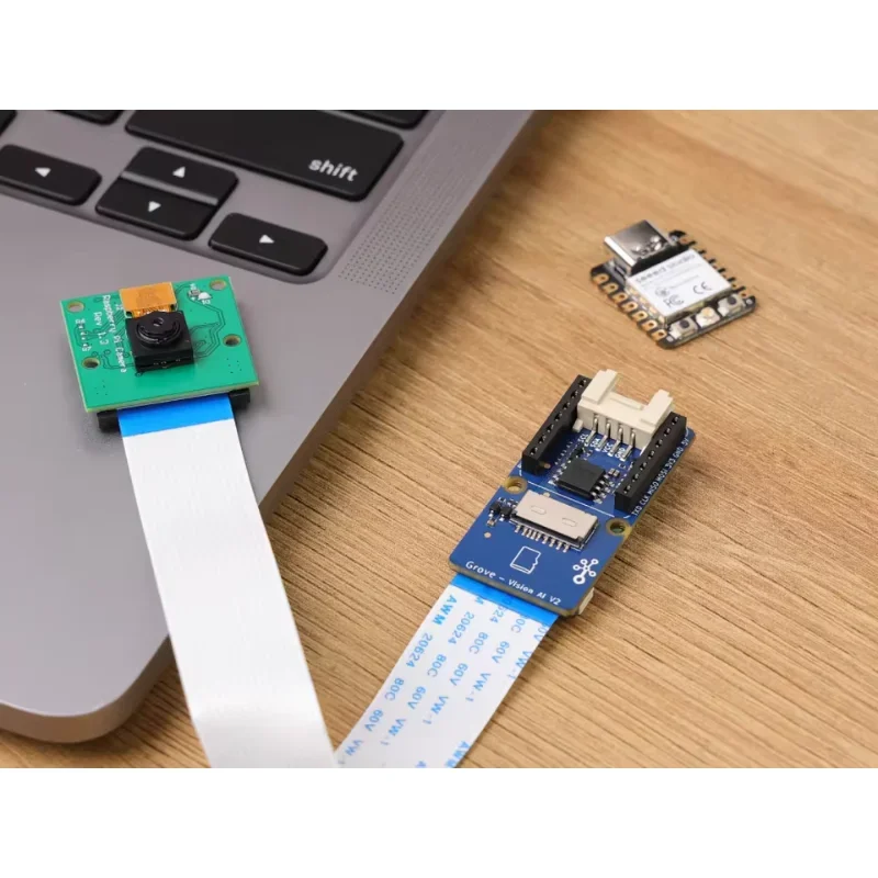 وحدة Seeed Grove Vision AI V2 A-rm Cortex-M55 & Ethos-U55 TensorFlow وPyTorch مدعومة، Arduino، Raspberry Pi ESP32C3