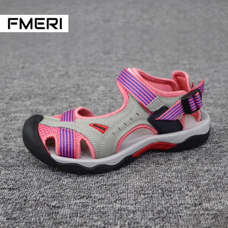 2024 Baotou sandals female pregnant women summer new outdoor anti-skid soft soled river tracing sports flat bottomed beach shoes