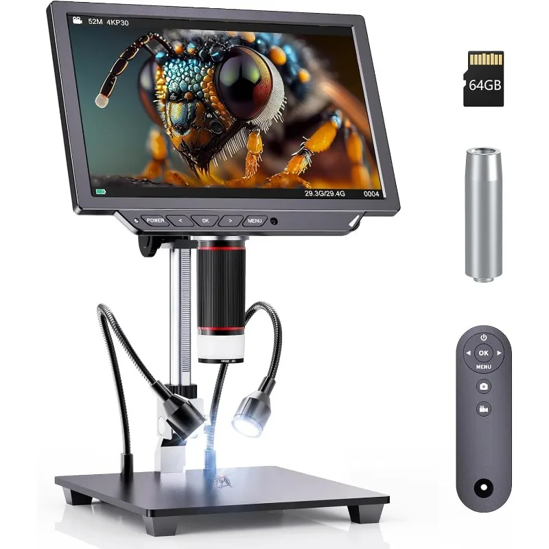 Digital Microscope - 2000X Magnification, 1  Perfect for Soldering, Electronics Repair,and Full Coin Observation , 64GB Included