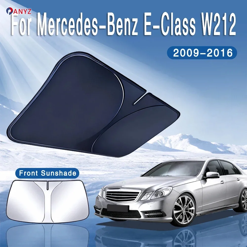 Foldable Car Sun Visor MK4 Front Windshield Sunshade Heat Insulation Summer Accessories For Mercedes-Benz E-Class W212 2009~2016