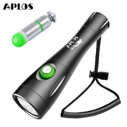 APLOS S1 Dive Flashlight Powerful Torch USB Rechargeable 18650 Flashlight 2000LM LED Lantern with Power Indicator IP68Waterproof