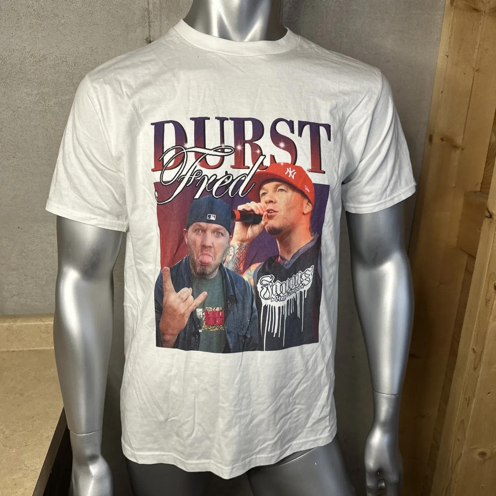 Fred Durst Limp Bizkit T Shirt Men’s L Large White Nu-Metal Y2K Novelty