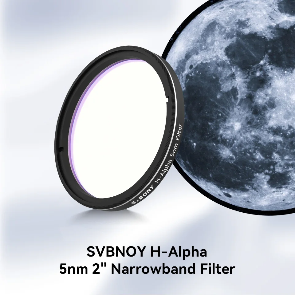 Svbony SV227 2/1.25inch Filter 5nm H-Alpha SII-CCD OIII-CCD Narrow Band for Astronomy Telescope Deep Space Planetary Photography