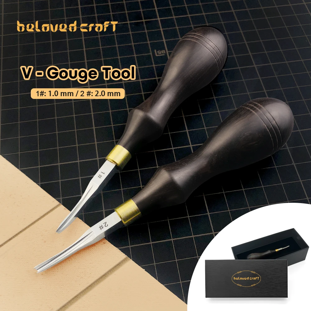 Belovedcraft Leather Tools Groover Skiving Tool Trenching Device for DIY Hand Craft Working Tool Wallet Crease Folded Line