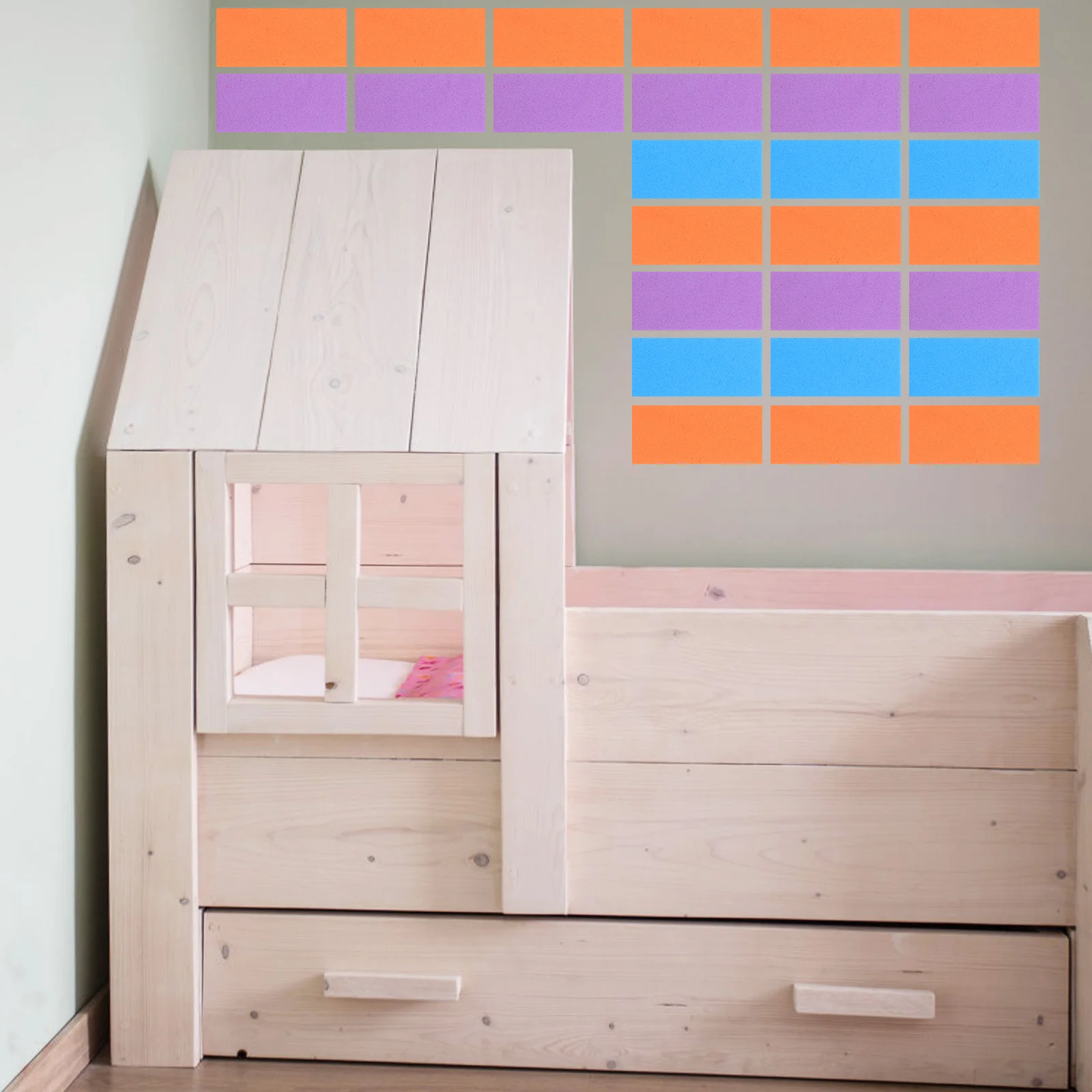 

3 Packs Stickers for s Square Sheet Decoration Self-adhesive DIY EVA Colorful Bulletin Board Foams Craft Preschool