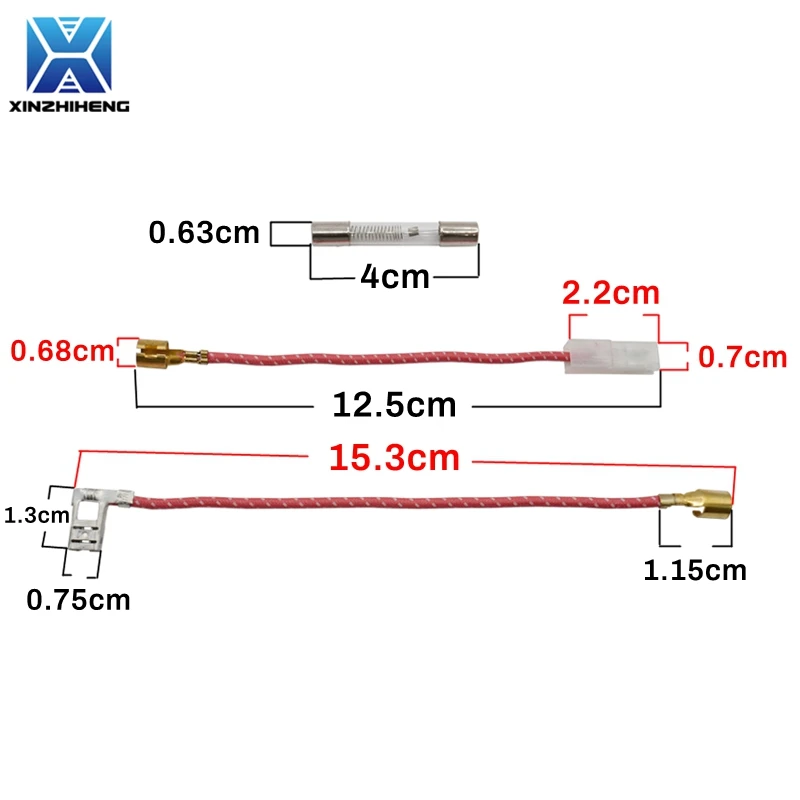 1Set Microwave Ovens Universal Fuse Holder With 6x40mm 5KV 0.85A 850mA 0.9A 900mA 0.8A 800mA 0.75A  750mA 0.6A High Voltage Fuse