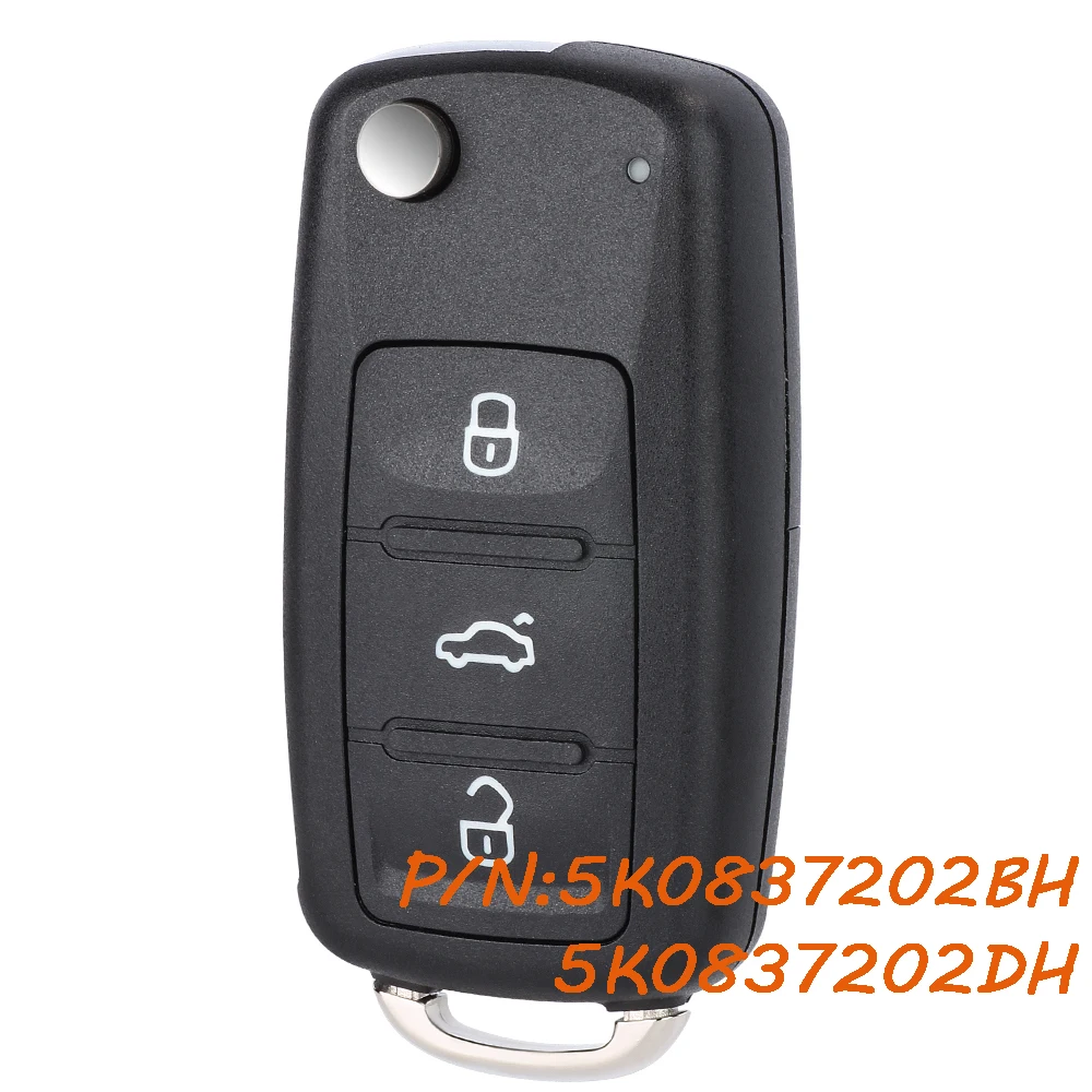 

KEYECU 5K0837202BH 5K0837202DH Remote Key Fob for VW Volkswagen Caddy Transporter Beetle Jetta Sharan Scirocco Polo Tiguan