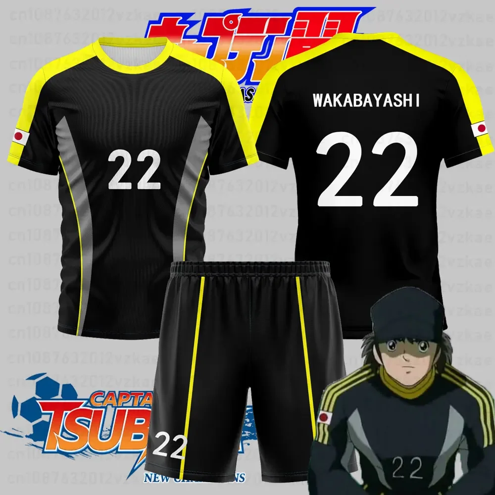 

Japan Tsubasa Classic Road to 2002 Anime Kiper Wakabayashi Cosplay Jersey Sets Custom Name Summer Men Women T-shirt Shorts Suit
