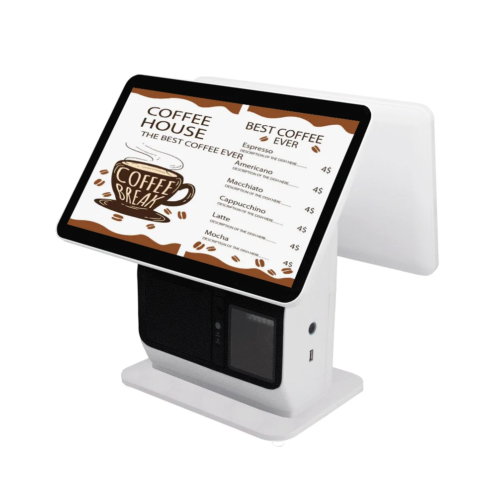 Terminal Android All-in-One z drukarką, popularny w Guangdongu, kasa fiskalna z systemem Android, system POS.