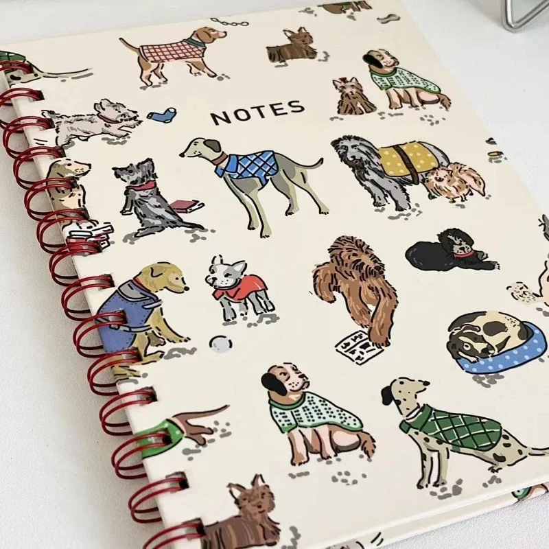 A5 Puppy Coil Notebook, High Beauty Niche Daily Notebook, Removable Notebook,School Daily Stationery, Plan Notebook journal