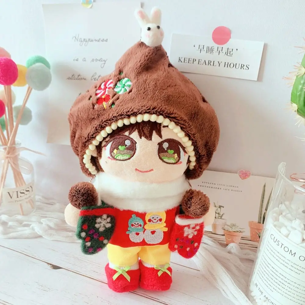 Lollipop Cotton Doll Clothes Snowman Dress Up Cotton Doll Suit Set Replacement Gloves Plush Toy Clothes Doll Accessories