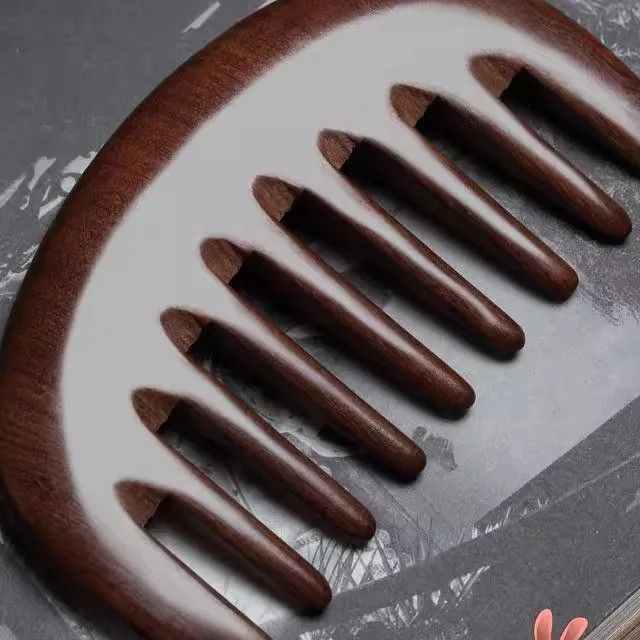 

l een Sandalwood Hair Comb Massage Tool Wide Tooth Head Therapy for Men And Women Large Size Anti-static Hair Care