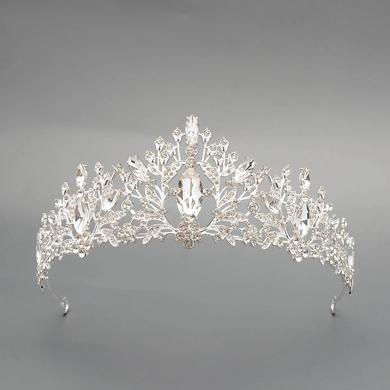 

Luxury Baroque Crystal Crown Photography Props Wedding Banquet Party Sweet Romantic Princess Jewelry Bridal Hair Accessory Crown