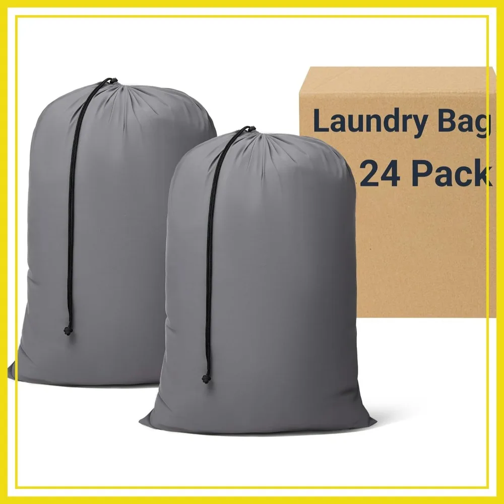

Extra Large Laundry Bags 24 Pack, 30x40 Heavy Duty Washable Dirty Clothes Organizer for Travel Dorm Hotel Home