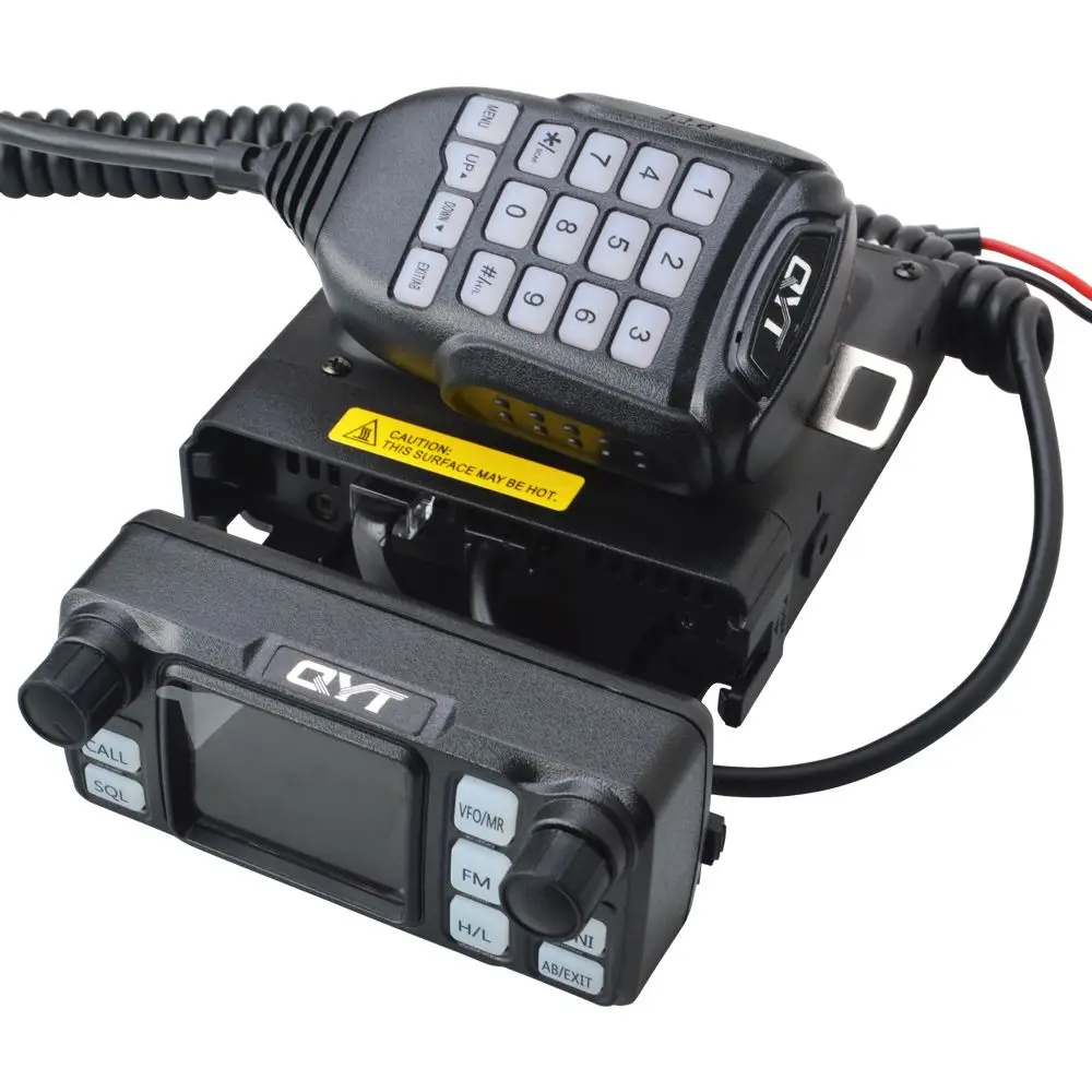 QYT KT5000 Mobile Radio VHF UHF Detachable Front Panel LCD Screen Display Keyboard Microphone Car Wireless Intercom