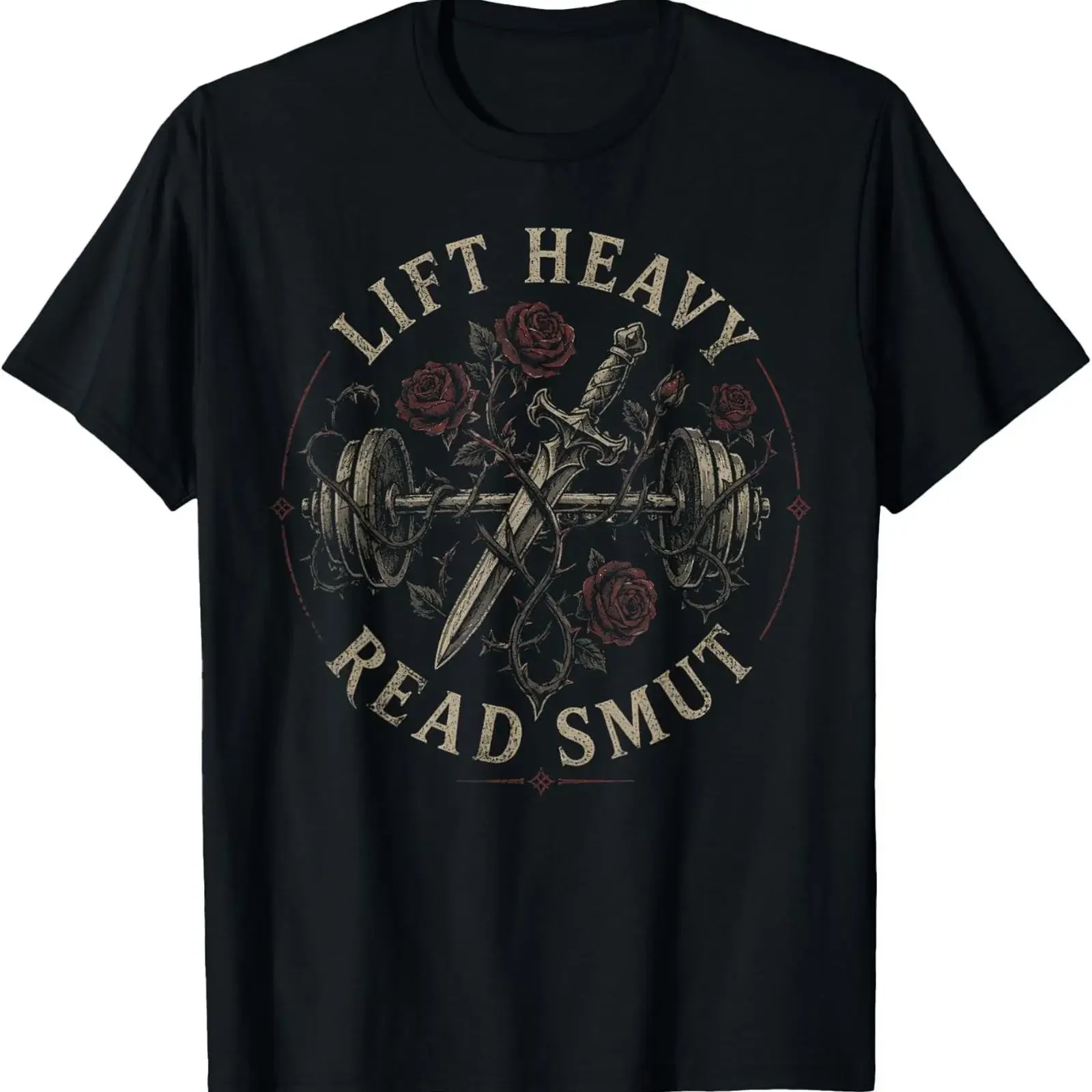 Lift Heavy Read Smut Workout Gym Book Reading Lovers T Shirt vintage Washed Soft Slightly Stylish fashion Unisex