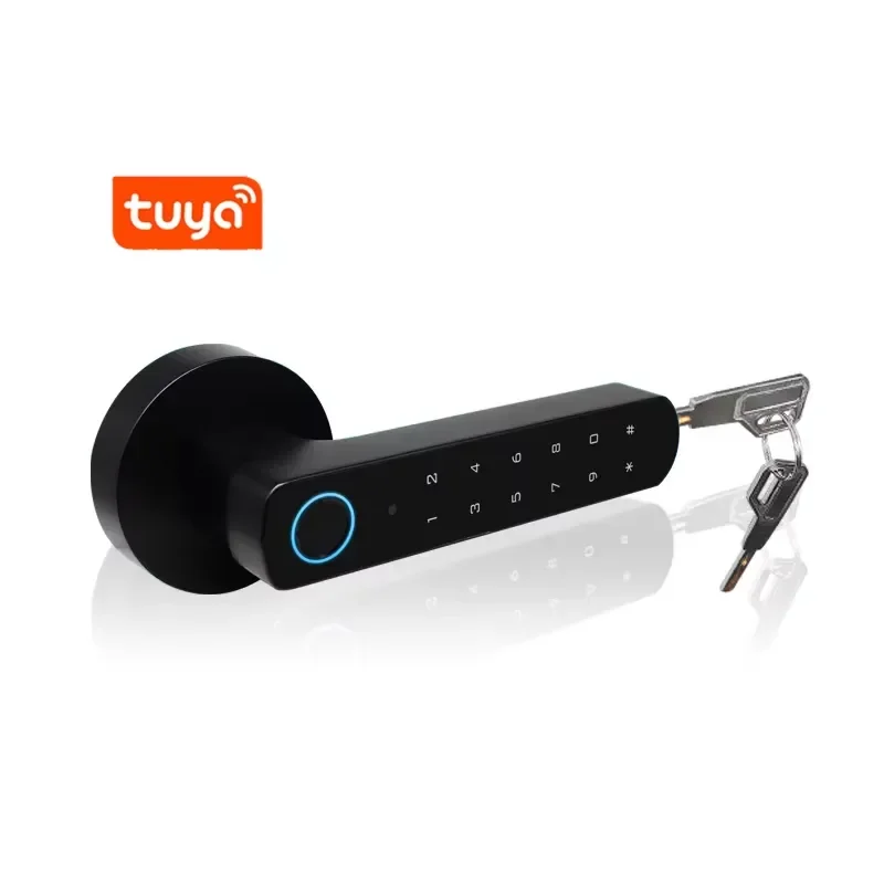 Secukey APP Fingerprint Cylinder Door Biometric Smart - D100-BT, Key+Fingerprint+Password Access