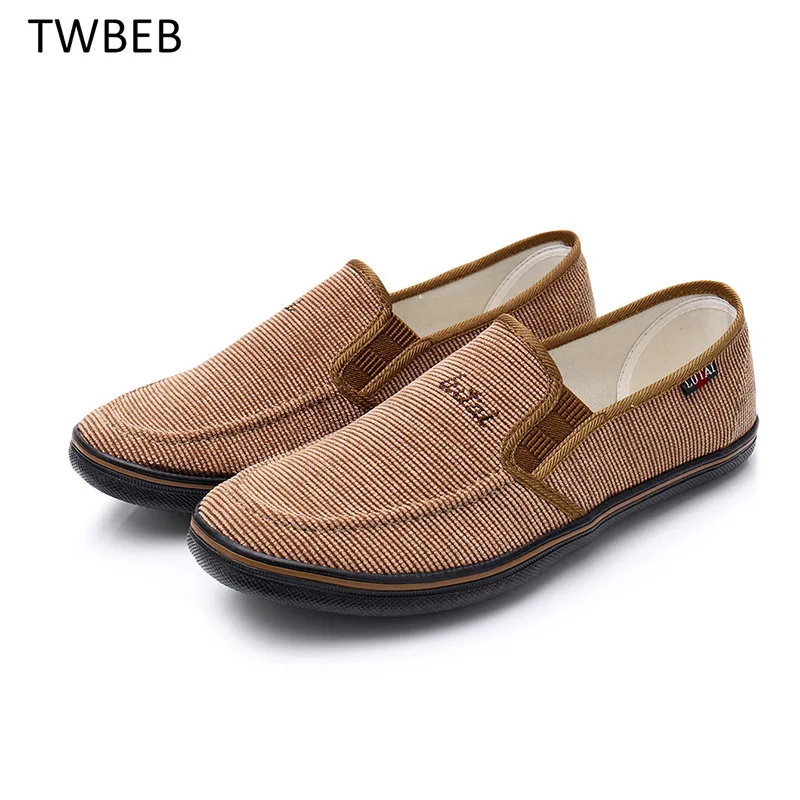 

Men Old Beijing Cloth Shoes Round Toe Autumn Slip-on Casual Man Loafers Warm Footwear for Wide Feet Men's Sneaker
