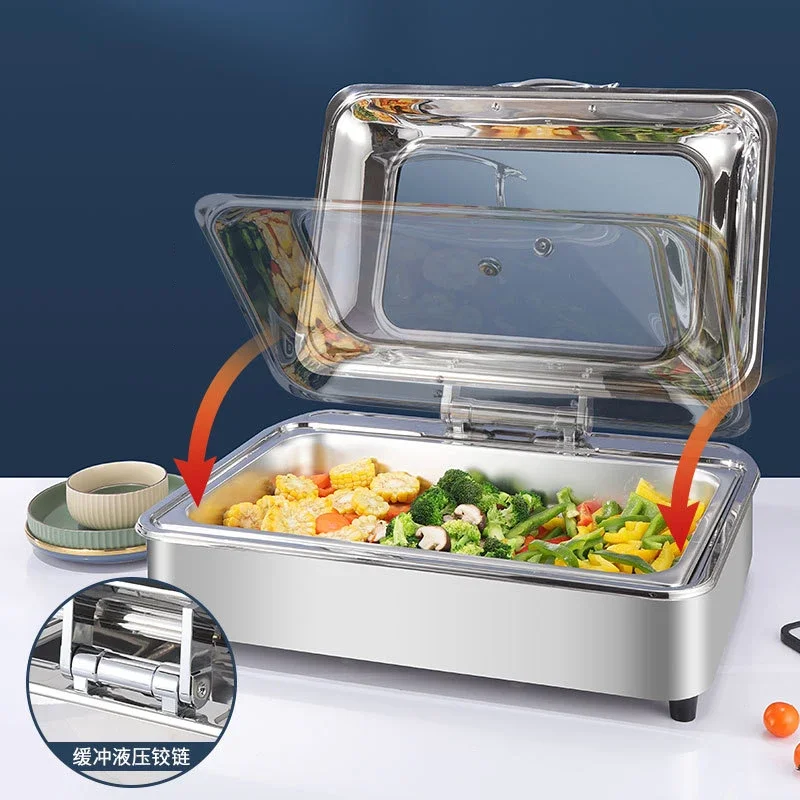 Commercial Stainless Steel Electric Food Warmer Buffet Set With Lid For Restaurant Hotel Wedding Catering Party