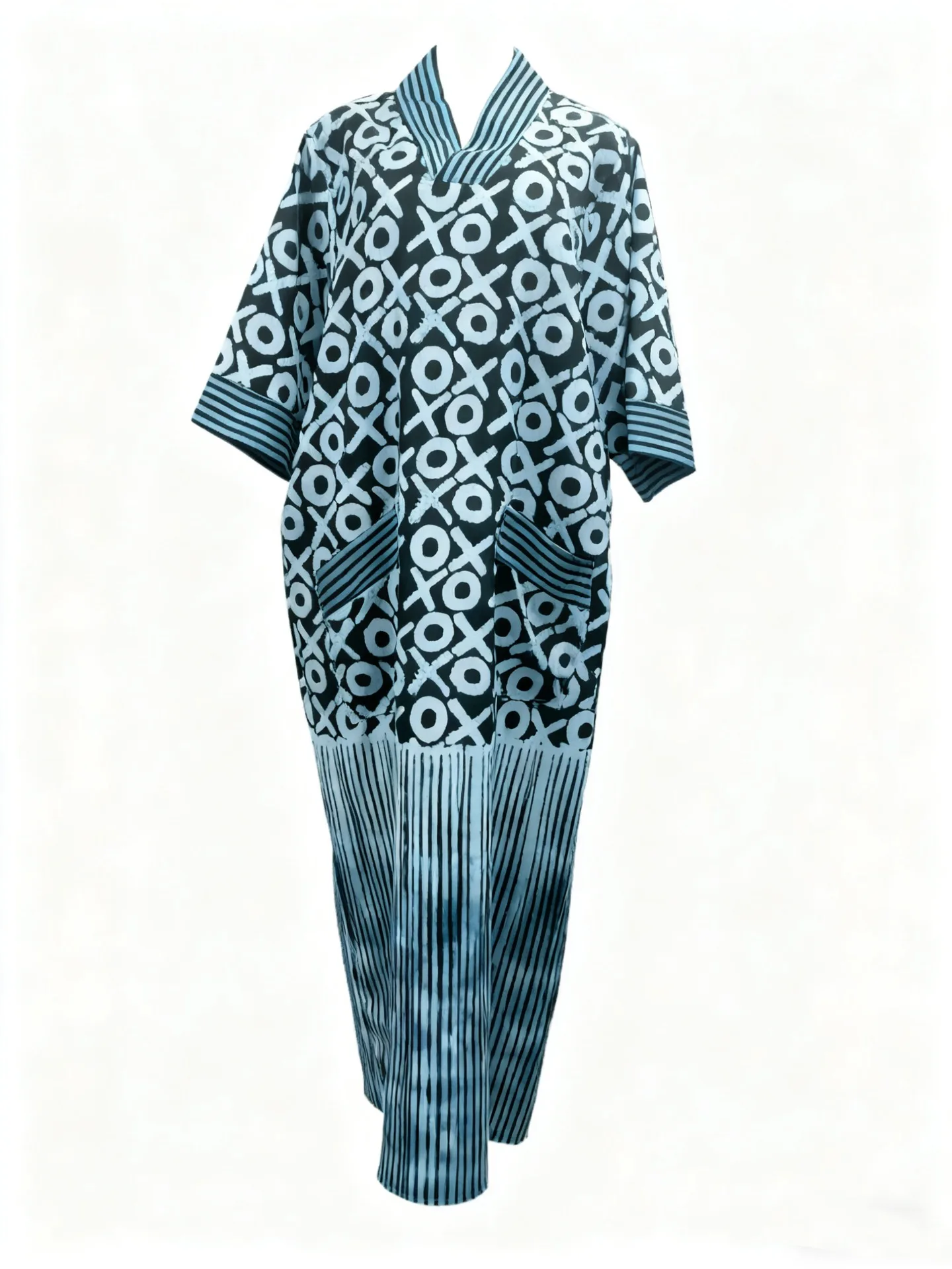 Abiti africani taglie forti per le donne 2025 Primavera Autunno Africano scollo a V mezza manica Festa di nozze Abito lungo da sera Vestaglie Abiti