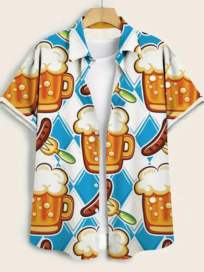 

2025 New Hawaiian Man Shirts 3d Printed Loose Plus Size Shirts Short Sleeve Summer Trendy Quick Drying Streetwear Y2k Men's Tops