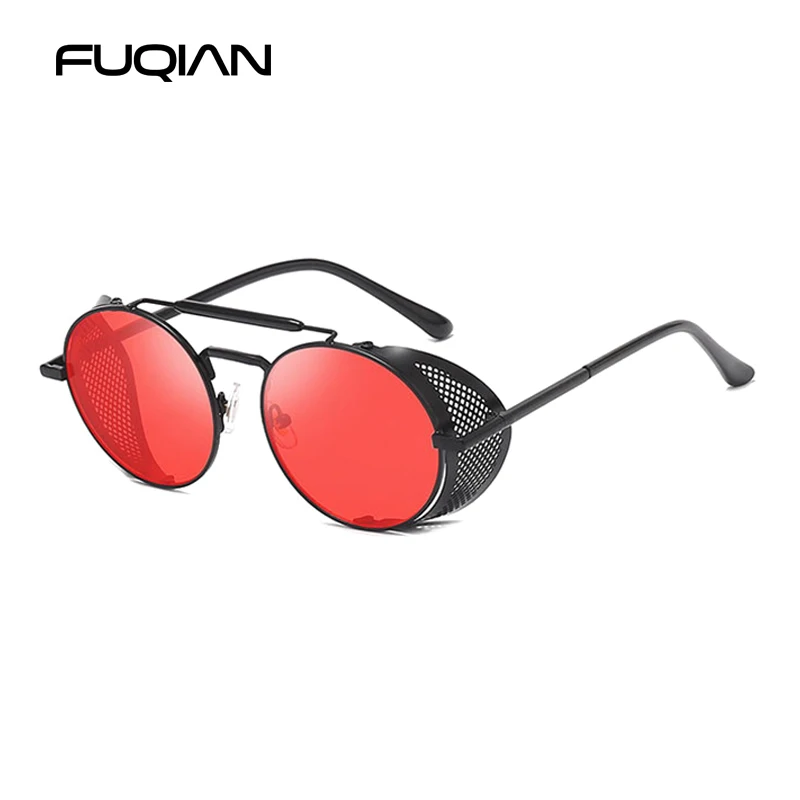 Retro Steampunk Sunglasses Men Women Classic Round Metal Male Sun Glasses Vintage Outdoor Travel Shades