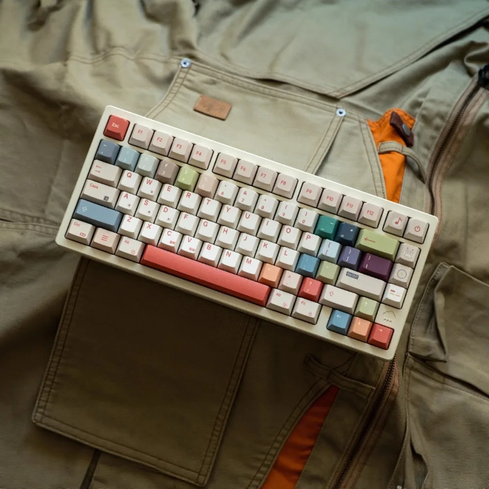 

Just Color-003 Keycap Set 141key PBT Custom Retro Keyboard Cap Cherry Profile KeyCap for Mechanical Keyboard Accessories Gift