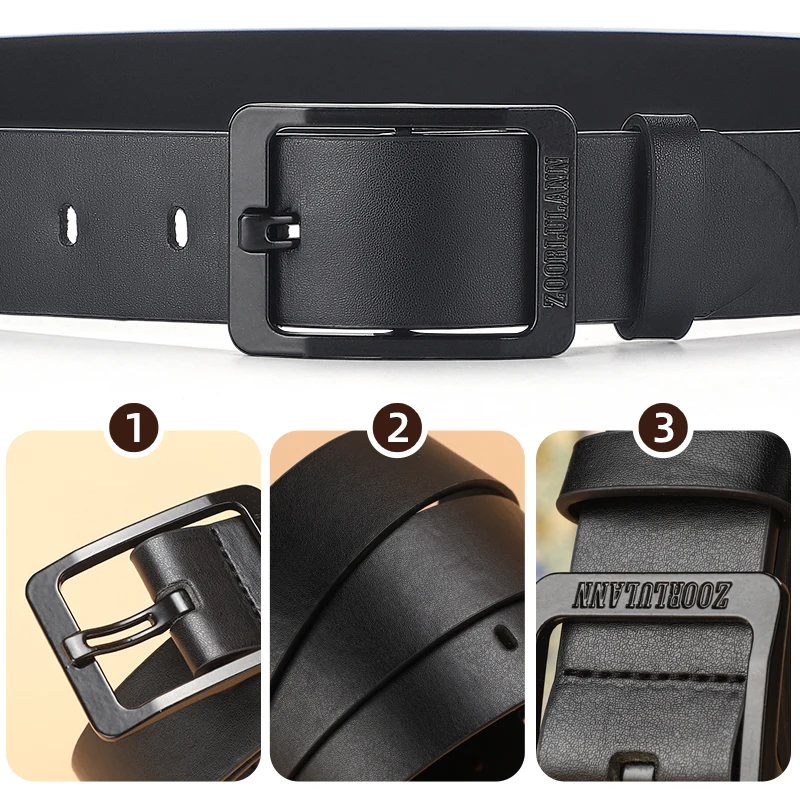 Belt men's needle buckle men's belt Male student youth casual all-match business cargo jeans with hipster youth image 4